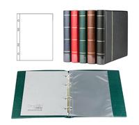 Prophila Album First Day avec 20 Poches pour Pages 1er Jour (FDS) Vert