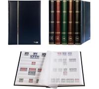 Prophila Album Pour Timbres, 60 Pages, Intérieur Blanc (Couv. Bleu)