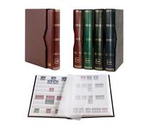 Prophila Album pour Timbres 60 Pages intérieur Blanc étui de Protection Rouge