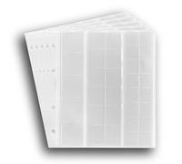 Prophila Collection 5 pochettes numismatiques, 5 compartiments jusqu'à 34, 12 à 25 et 16 à 17 mm de diamètre, avec 5 intercalaires en carton blanc