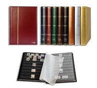 Prophila Collection 64 pages noires - Album pour timbres - Couverture matelassée rouge