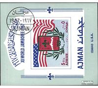 Prophila Collection Ajman Bloc 15b (complète.Edition.) oblitéré 1967 Scout Mondial 67 dans Idaho (Timbres pour Les collectionneurs) Rotary/Lions/Franc-maçon/Pathfinder