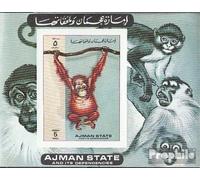 Prophila Collection Ajman Un 530B Bloc-Feuillet (complète.Unusg.) Neuf avec Gomme Originale ** MNH 1973 Singe (Timbres pour Les collectionneurs) Autres mammifères (singes/Dinosaures/éléphants...)