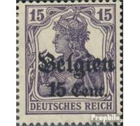 Prophila Collection Allemand. Poste Pays dans Belgique 16b II za, Plus Loin Distance Entre 15 et Cent Neuf avec Gomme Originale ** MNH 1916 Allemagne (Timbres pour Les collectionneurs)