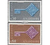 Prophila Collection Andorre - française Post 208-209 (complète.Edition.) Neuf avec Gomme Originale ** MNH 1968 Europe (Timbres pour Les collectionneurs)