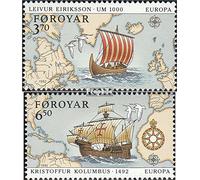 Prophila Collection Danemark - Îles Féroé 233-234 (complète.Edition.) Neuf avec Gomme Originale ** MNH 1992 500 Années découverte amérique (Timbres pour Les collectionneurs) Navigation/navires