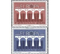 Prophila Collection Danemark - Îles Féroé 97-98 (complète.Edition.) Neuf avec Gomme Originale ** MNH 1984 Commerce en Europe: CEPT (Timbres pour Les collectionneurs)
