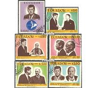 Prophila Collection équateur 1374-1379 (complète.Edition.) oblitéré 1967 John f. Kennedy (Timbres pour Les collectionneurs) Célébrités/Cinéma/Théâtre/Radio