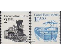 Prophila Collection Etats-Unis 1870,1872 (complète.Edition.) Neuf avec Gomme Originale ** MNH 1987 véhicules - Locomotive, Kanalboot (Timbres pour Les collectionneurs) vehicules sur Rails/funiculaire