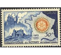 Prophila Collection France 1035 (complète.Edition.) Neuf avec Gomme Originale ** MNH 1955 50 Années Rotary (Timbres pour Les collectionneurs) Rotary/Lions/Franc-maçon/Pathfinder