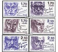 Prophila Collection France 2484A-2489A (complète.Edition.) dentelé 13 Neuf avec Gomme Originale ** MNH 1985 Personnalités (Timbres pour Les collectionneurs)