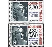 Prophila Collection France 3076C-3077C (complète.Edition.) Neuf avec Gomme Originale ** MNH 1995 Jour Le Timbre (Timbres pour Les collectionneurs) Timbre sur Le Timbre