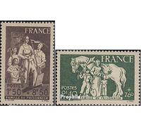 Prophila Collection France 598-599 (complète.Edition.) Neuf avec Gomme Originale ** MNH 1943 Prisonniers de Guerre (Timbres pour Les collectionneurs) Militaire/Chevalier