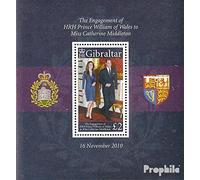 Prophila Collection Gibraltar Bloc 98 (complète.Edition.) 2011 fiançailles Prince William (Timbres pour Les collectionneurs) Royauté Britannique