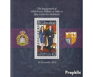 Prophila Collection Gibraltar Bloc 98 (complète.Edition.) 2011 fiançailles Prince William (Timbres pour Les collectionneurs) Royauté Britannique