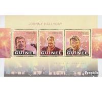 Prophila Collection Guinea 9898-9900 Petite feuille (édition complète) MNH 2013 Johnny Hallyday (timbres pour collectionneurs) Musique/Danse