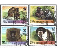 Prophila Collection Guinée Nouveau 2000A-2000D (complète.Edition.) oblitéré 2000 Singe (Timbres pour Les collectionneurs) Autres mammifères (singes/Dinosaures/éléphants...)