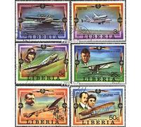 Prophila Collection Liberia 1047A-1052A (complète.Edition.) oblitéré 1978 Histoire Le Aviation (Timbres pour Les collectionneurs) Avions/Ballons/Zeppelins/Aviation