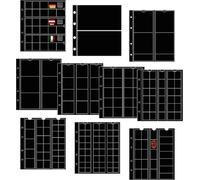 Prophila Collection Lot de 10 pochettes BIGMIX pour pièces de monnaie - 1 toutes les pochettes disponibles pour les pièces de monnaie disponibles, avec 10 intercalaires en carton noir