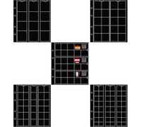 Prophila Collection Lot de 5 pochettes numismatiques TOPMIX - Lot d'essai avec 1 des pochettes les plus courantes, avec 5 intercalaires en carton noir