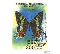 Prophila Collection Madagascar Bloc 190 (complète.Edition.) oblitéré 1992 Papillons (Timbres pour Les collectionneurs) Papillons