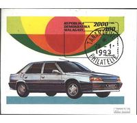 Prophila Collection Madagascar Bloc 206 (complète.Edition.) oblitéré 1993 Automobile (Timbres pour Les collectionneurs) Voitures/trafic Routier