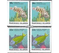 Prophila Collection Marshall-îles 152D,Drl-154Dl,Dr oblitéré 1988 Poisson (Timbres pour Les collectionneurs) Eau Animaux