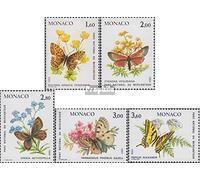 Prophila Collection Monaco 1624-1628 (complète.Edition.) Neuf avec Gomme Originale ** MNH 1984 Papillons et Plantes (Timbres pour Les collectionneurs) Papillons