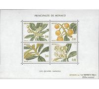 Prophila Collection Monaco Bloc 29 (complète.Edition.) Neuf avec Gomme Originale ** MNH 1985 Le Quatre Saisons (Timbres pour Les collectionneurs) Plantes/Champignons