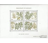 Prophila Collection Monaco Bloc 41 (complète.Edition.) Neuf avec Gomme Originale ** MNH 1988 Quatre Saisons (Timbres pour Les collectionneurs) Plantes/Champignons