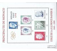 Monaco Bloc 78 (complète.Edition.) Neuf avec Gomme Originale ** MNH 1999 régence Prince Rainier III. (Timbres pour Les collectionneurs) Timbre sur Le Timbre