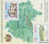 Prophila Collection Monaco Block109 (sortie complète) MNH 2014 Famille Grimaldi (timbres pour collectionneurs) Drapeaux/armoiries/cartes géographiques