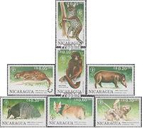 Prophila Collection Nicaragua 3030-3036 (complète.Edition.) Neuf avec Gomme Originale ** MNH 1990 Animaux (Timbres pour Les collectionneurs) Autres mammifères (singes/Dinosaures/éléphants...)