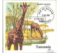 Prophila Collection Tanzanie Bloc 279 (complète.Edition.) oblitéré 1995 Africaine ongulés (Timbres pour Les collectionneurs) Autres mammifères (singes/Dinosaures/éléphants...)
