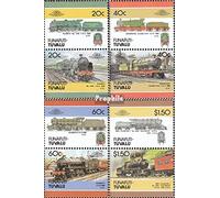 Prophila Collection Tuvalu-Funafuti 85-92 Couples (complète.Edition.) Neuf avec Gomme Originale ** MNH 1986 Locomotive (Timbres pour Les collectionneurs) vehicules sur Rails/funiculaire