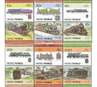 Prophila Collection Tuvalu-Niutao 45-56 Couples (complète.Edition.) Neuf avec Gomme Originale ** MNH 1985 Locomotives (Timbres pour Les collectionneurs) vehicules sur Rails/funiculaire