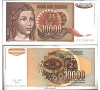 Prophila Collection Yougoslavie Pick-no: 116a Neuf 1992 10.000 Dinara (Billets pour Les collectionneurs - Pas de Moyen de paiement) Plantes/Champignons