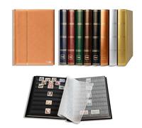 Prophila édition métallique album pour timbres, 60 pages, intérieur noir (couv. Bronze)