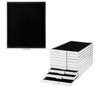 Prophila Médaillier Gris Compartiment angulaires 210x270 mm, Insert Noir