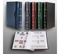 Prophila Stockbook 64 côtés blancs rembourrés avec étui Bleu