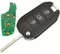 ProPlip Clé complète avec électronique à Programmer Compatible avec Citroen C3 C4 Cactus 2014-2016 434MHz Télécommande ID46 PCF7941 Vierge