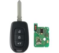ProPlip Clé complète avec électronique à Programmer Compatible avec Renault Duster Logan Trafic 3 Sandero Symbol 3 Boutons 434MHz Télécommande 4A Hitag AES PCF7961M Vierge Lame HU179