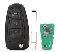 ProPlip Clé complète avec électronique à Programmer Compatible avec Transit Fiesta Mondeo Focus kuga Gran Galaxy C-Max S-Max Tourneo FSK 4D83 434MHz Télécommande 3 Boutons Vierge