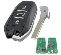 ProPlip Clé complète avec électronique à Programmer pour 308 508 2008 3008 5008 C4 C4 Picasso Grand Picasso Lame rainurée HU83 3 Boutons Coffre 434Mhz Coque telecommande…