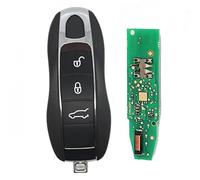 ProPlip Clé complète avec électronique à Programmer pour Cayenne Carrera Boxster 911 Panamera Cayman Macan 3 Boutons 434Mhz Coque telecommande