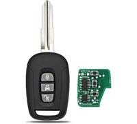 ProPlip Clé complète avec électronique à Programmer pour Chevrolet Cruze Antara Heredia Captiva Aveo Spark Orlando 3 Boutons Télécommande 433MHz ID46 PCF7936 Vierge