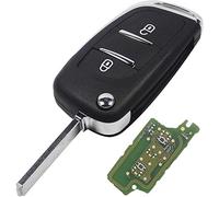 ProPlip Clé complète électronique 2 Boutons Compatible avec Picasso C2 C3 C4 C5 C6 DS3 DS4 DS5 Elysée 206 207 307 308 408 308 433MHz ce0536