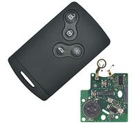 ProPlip smartcard complète avec électronique à Programmer Compatible pour Koleos Zoé Megane Latitude Laguna Fluence Scénic Grand Scénic Carte 4 Boutons 433Mhz PCF7952