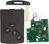 ProPlip smartcard complète avec électronique à Programmer Compatible pour Megane Laguna Scenic Grand Scenic Fluence Latitude Carte 4 Boutons 433Mhz PCF7941 ID46