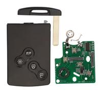 ProPlip smartcard Mains Libres complète avec électronique à Programmer Compatible pour Megane 3 Laguna 3 Scenic Fluence Captur Koleos Clio Laguna Carte 4 Boutons 433Mhz PCF7952A ID46